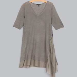 Eileen Fisher LINEN SILK JERSEY W/SILK HABUTAI PULLOVER